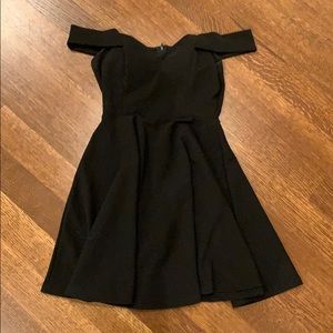 Black off the shoulder short dress